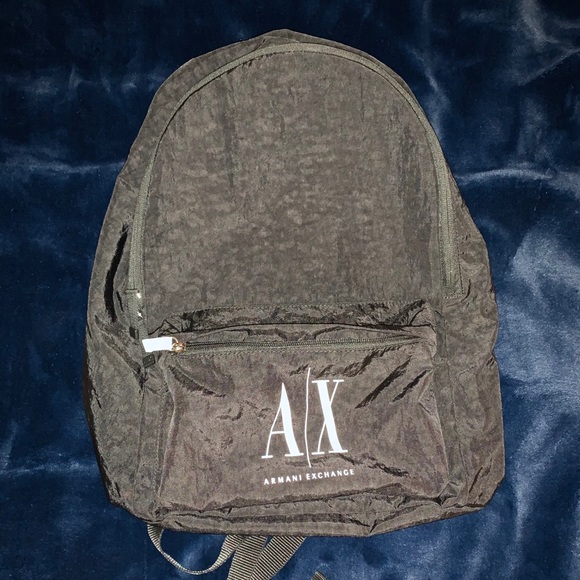 Armani Exchange AX Logo Backpack in Black - Picture 1 of 6